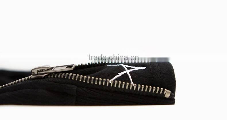 2017 Fashion Mens Long Plain Hooded Sweatshirt Side Slit Zipper Men's Hoodie Sweatshirts