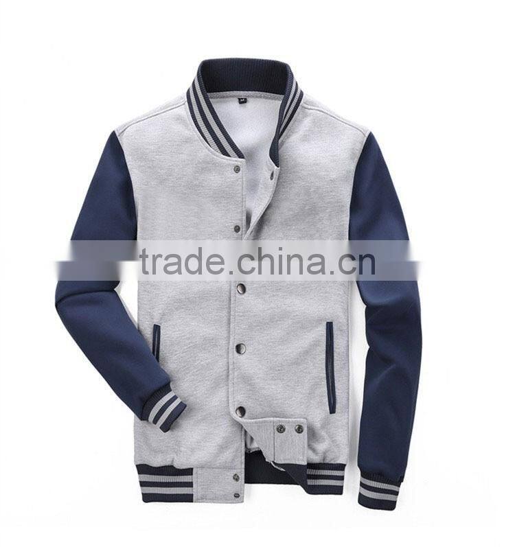 wholesale mens casual baseball zip ip sweatshirt