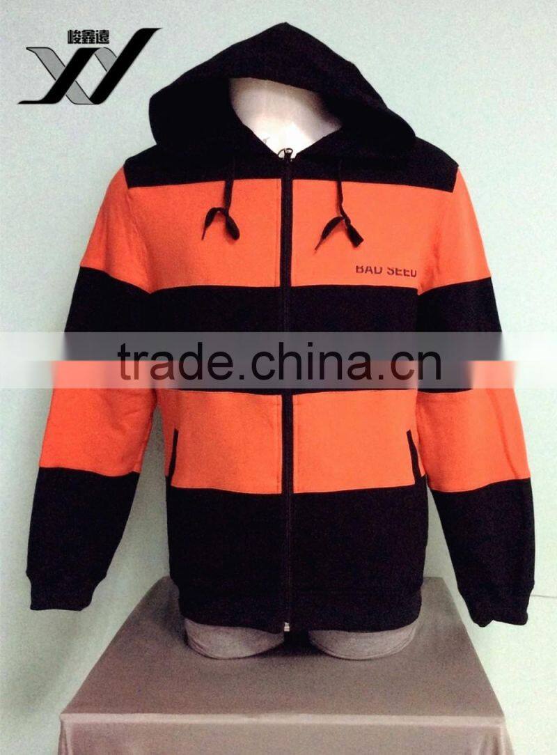Classic Drawstring Stripe in Different Colors Zip-up Women Hooded Sweatshirts OEM Service