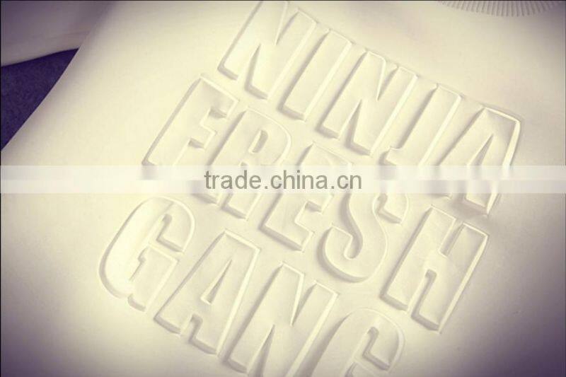 Fashion Scuba Crewneck Sweatshirt Embossed Pullover