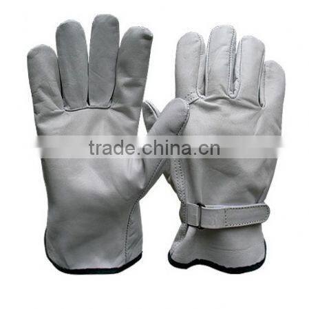 White Leather driver gloves