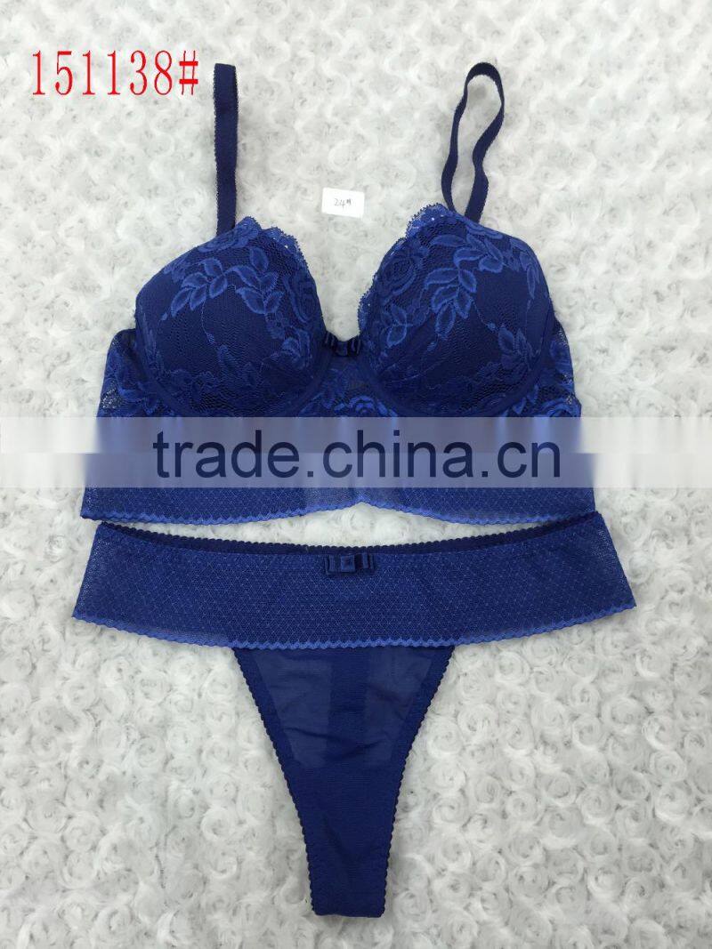 hot women underwear sexy fancy lace g-string bra panty set