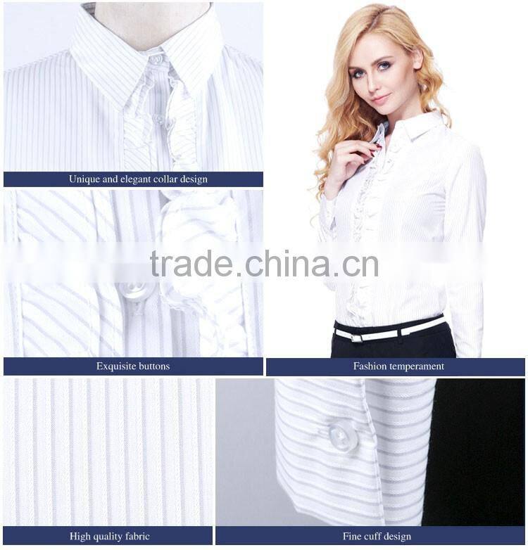 Factory Price Women Shirt With Decorative Border Long Cotton Shirts For Girls