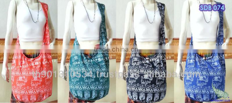 Thai Large Cotton Shoulder Hippie Boho Hobo Sling Crossbody Yaam