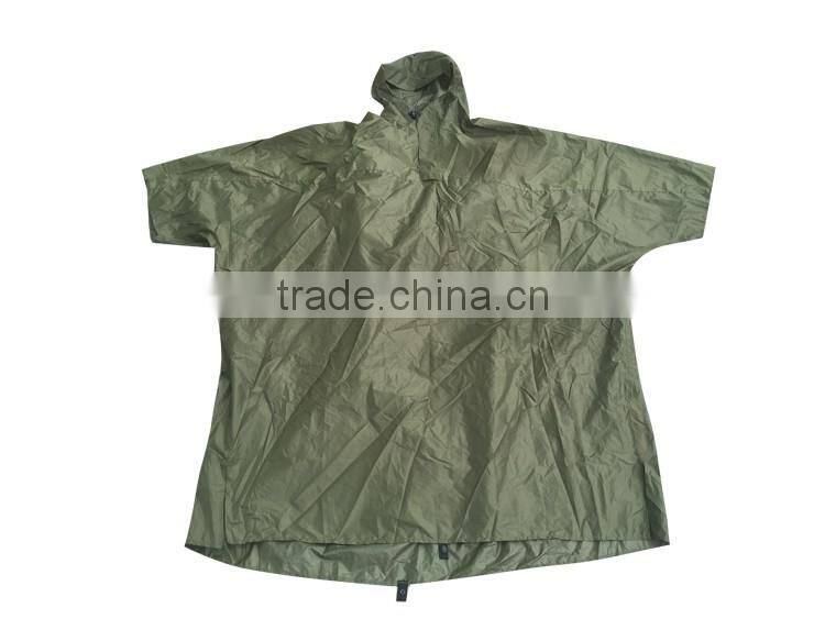 Cheap men waterproof rain coat PVC polyester rain poncho