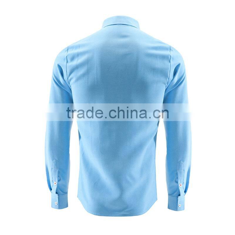 2016 Alibaba latest cotton dot long sleeve slim fit sweater shirt for cheap oem