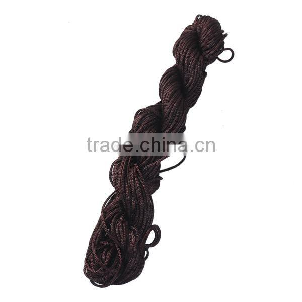 Polyester Jewelry Thread Dark Coffee 1mm Beading Cord