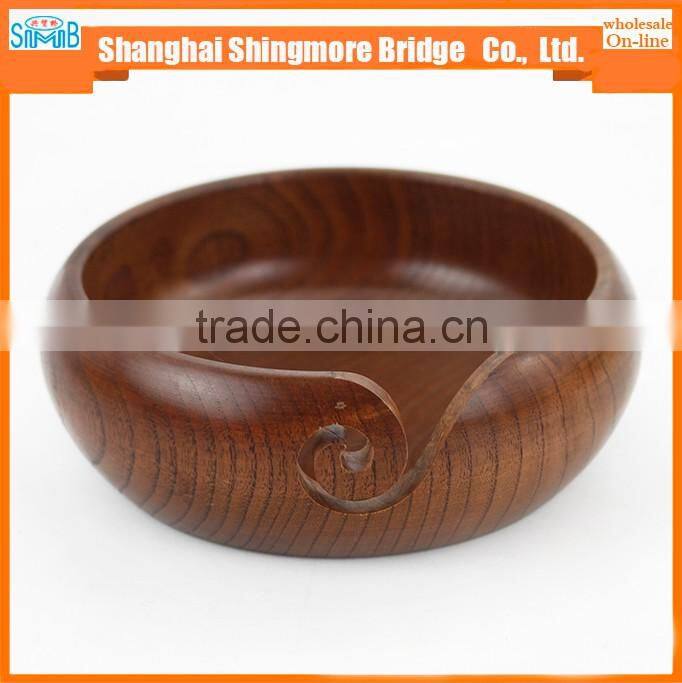 china factory direct wholesale yarn bowl hand knitting wooden yarn bowl wooden