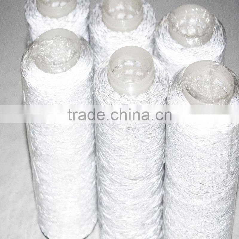 glow in the dark 3m reflective yarn on sewing cloth and hats