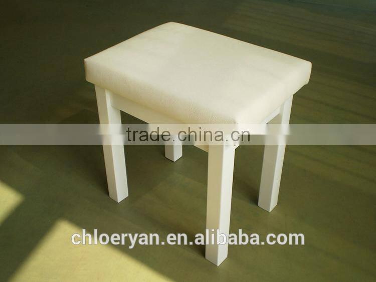 Factory supply modern design white fitting room stool