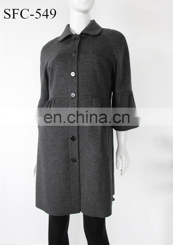 2015-2016AW Anti-pilling 100% pure ladies' cashmere long coat