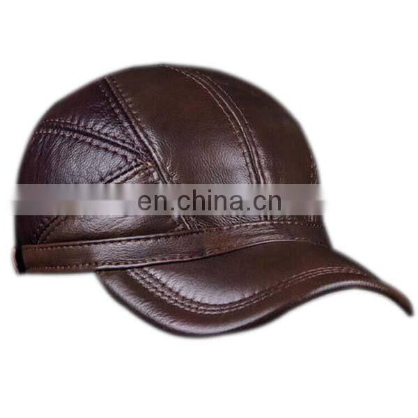 Black brown wine-red unique custom leather hat baseball hat