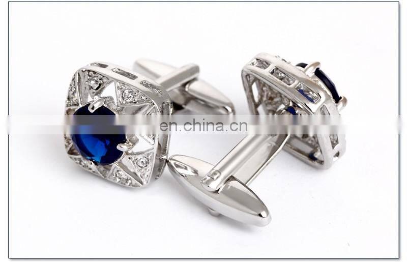 Sparkling Luxurious Diamond Stone Unisex Shirt Jewelry Cufflinks Brand