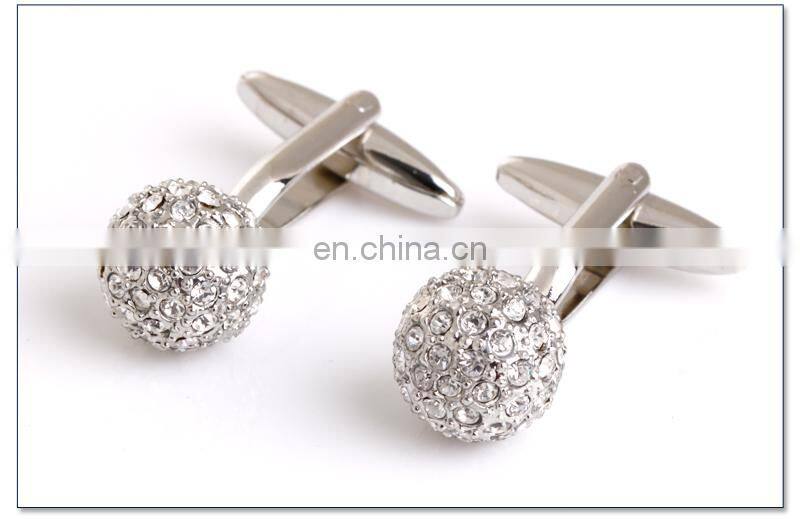 Diamond Ball Cufflinks transparent crystal cuff link