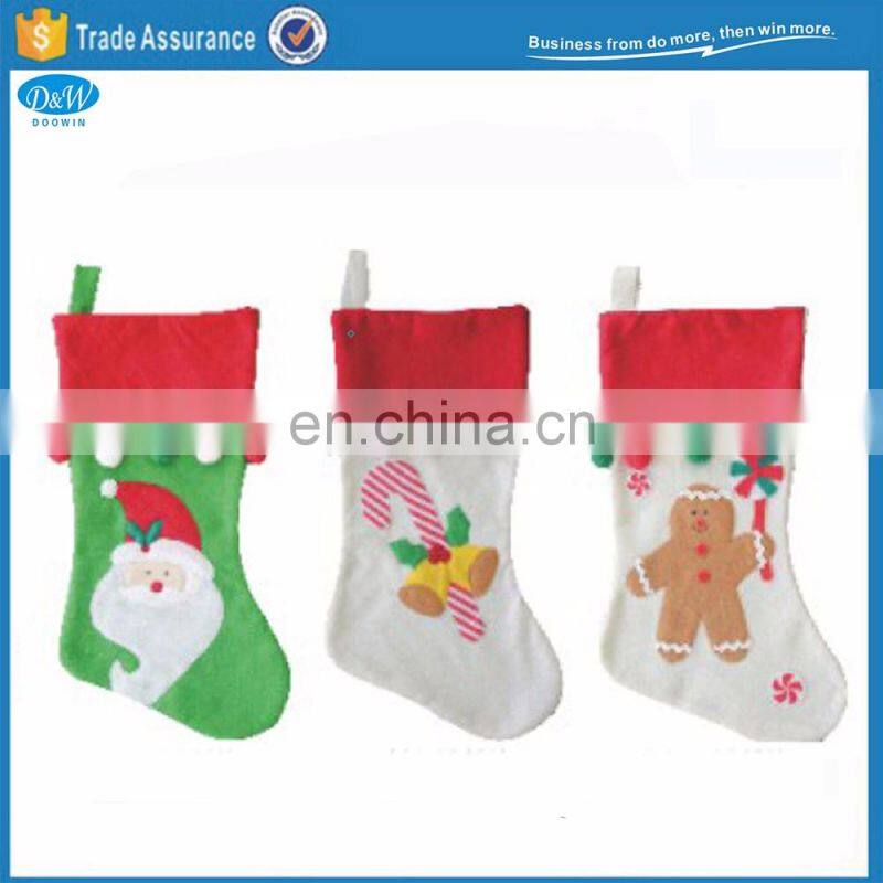 novelty designs christmas santa stocking for child's gift