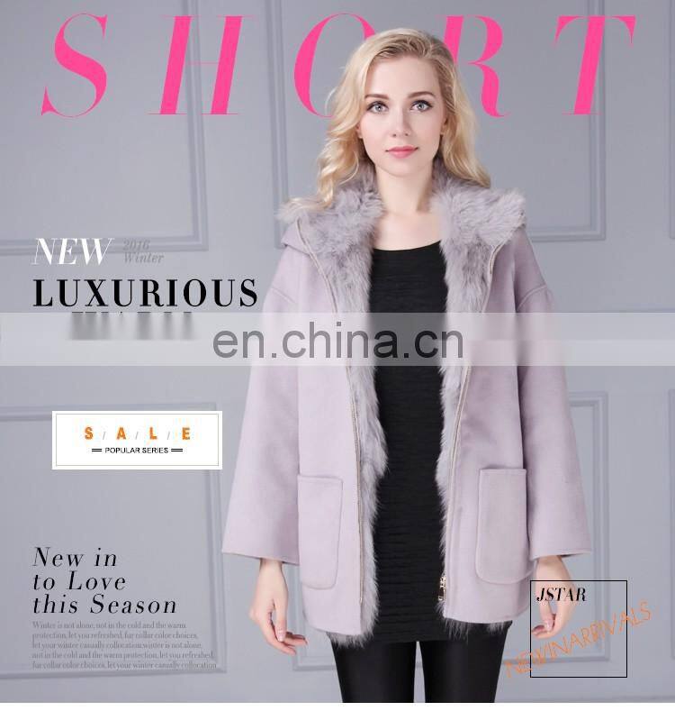 Korean style new arrival grey 100% cashmere wool coat