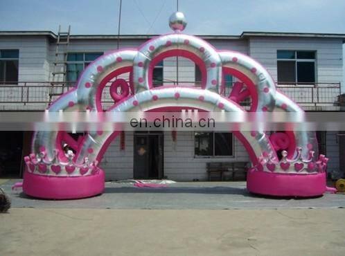 PVC tarpaulin inflatable special shaped arch/inflatable arch shaped for power station
