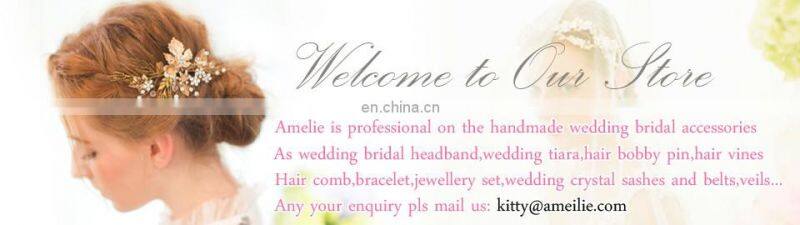 Amelie Wedding Hair Accessory Bridal Hair Vine Pearl Cluster Headpieces Wedding Hair Halo Bridal Jewelry Baby's Breath Headband