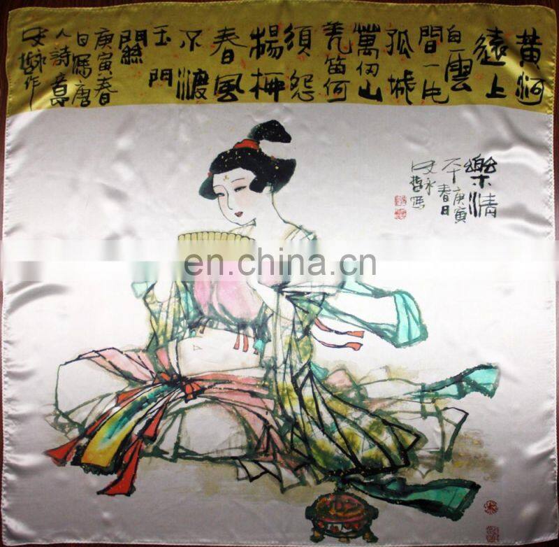 Factory Direct Luxury Custom Digital Printed 65*180cm 100% silk scarf