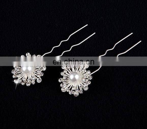 Wedding Headpiece Rhinestone U shaped Hair Pins