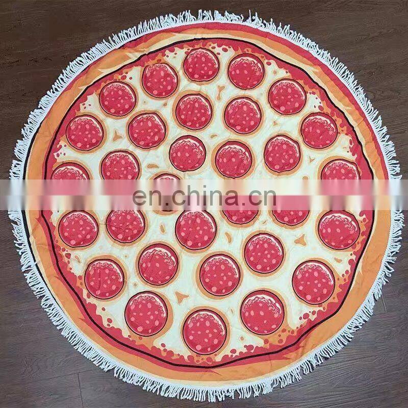 cotton cheap custom reactive printed round beach towel mandala scarf