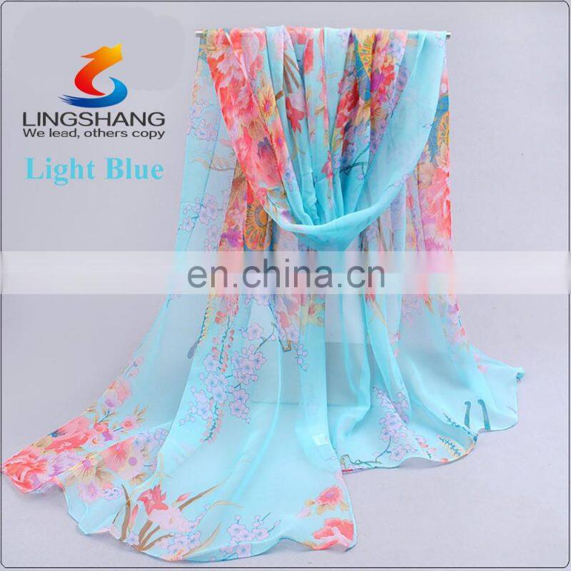 Neew style gardens floral women winter warm pashmina shawl wool shemagh scarf