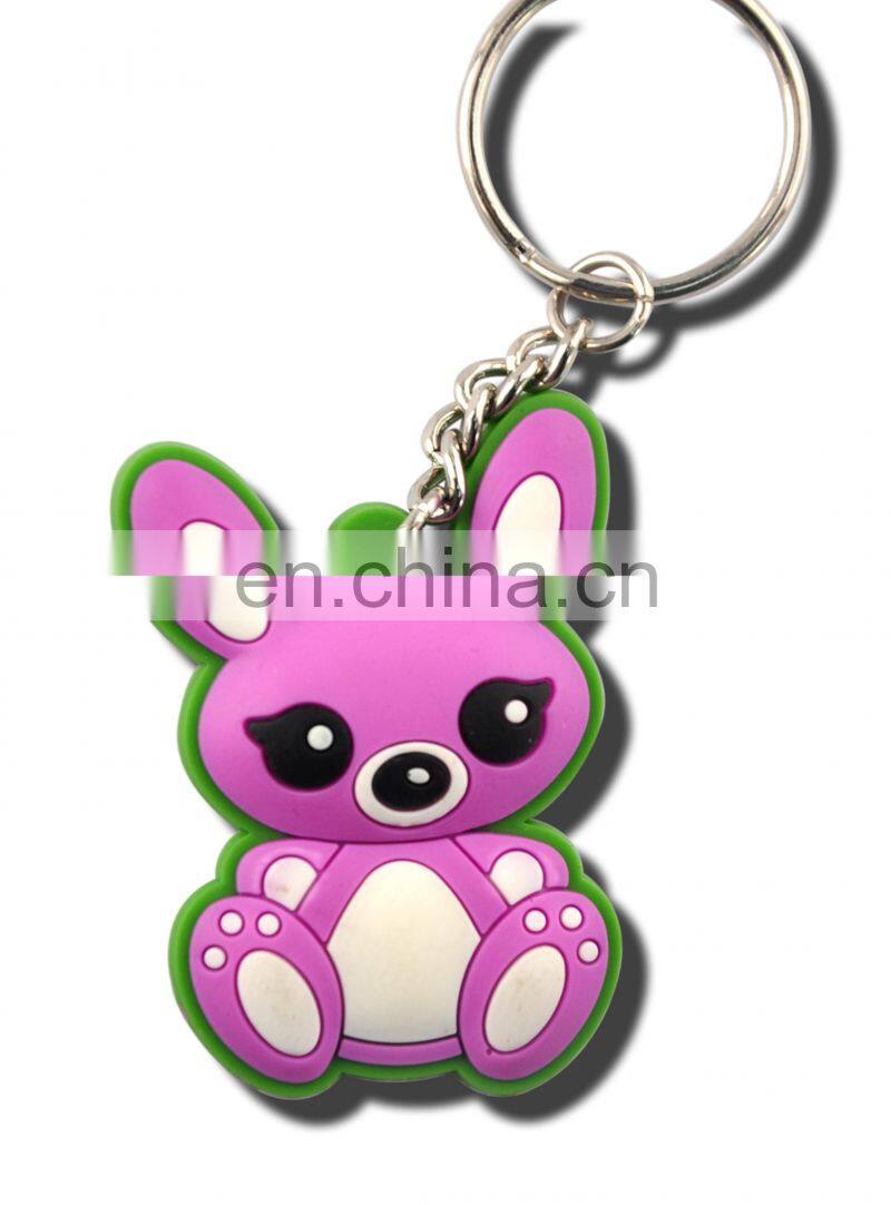 Custom Soft PVC key ring supplier