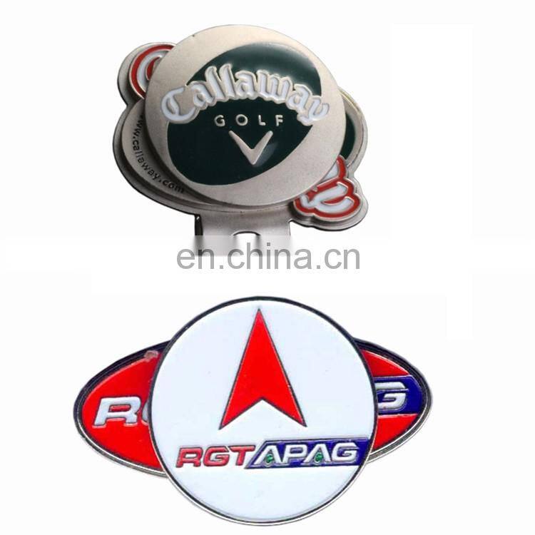 Golf hat clip with golf ball marker magnetic for maket holder