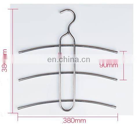 multifunctional fishbone hanger, good quality stainless steel scarf pants hanger