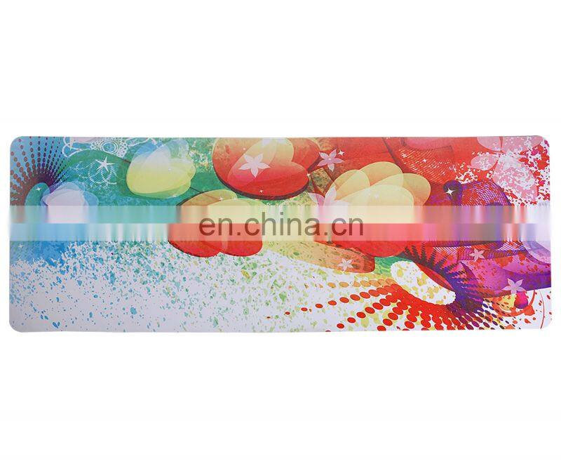 Good quality eco friendly colorful custom print suede natural rubber yoga mat