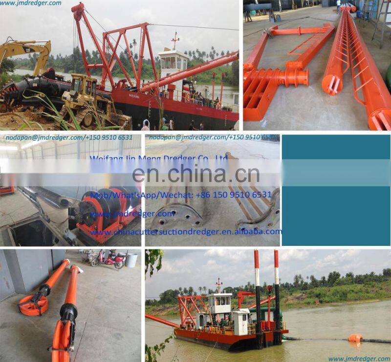 18 inch 600 cbm/h China mini river sand suction dredger with cutter head for soil dredging for sale