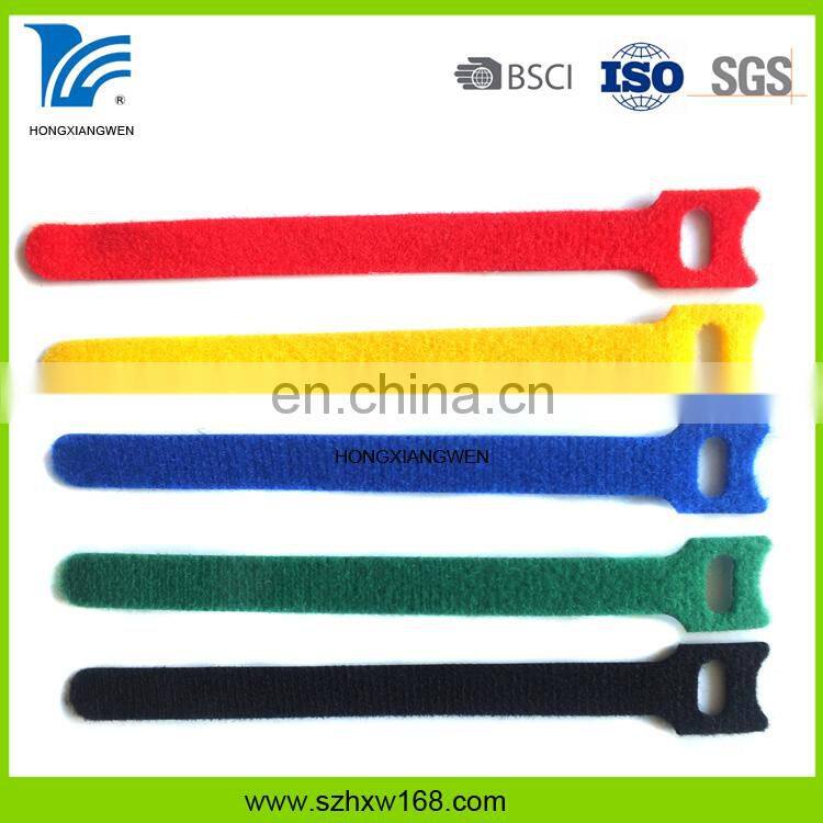 Flexible garment industry hook and loop cable ties