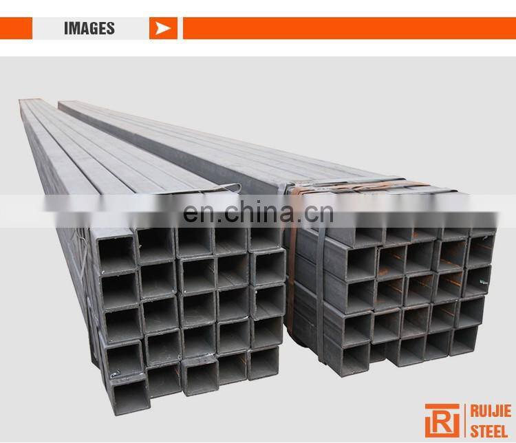 Black ERW SHS and RHS construction pipe 100*70* 3mm thick square steel tubing / rectangular steel pipes Q235 Q345 grade