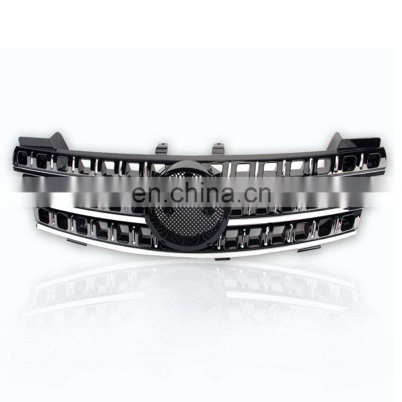 Black Chrome 3 Front Grill Grille+Emblem for Mercedes-Benz ML63 AMG W164 2005-08