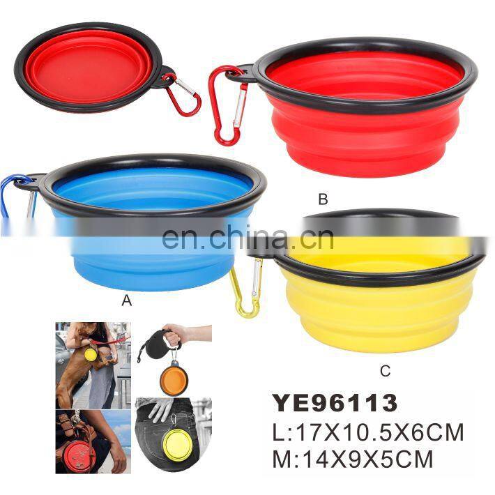 Pet T P R Travel Water Bowl And Foldable Food Bowl