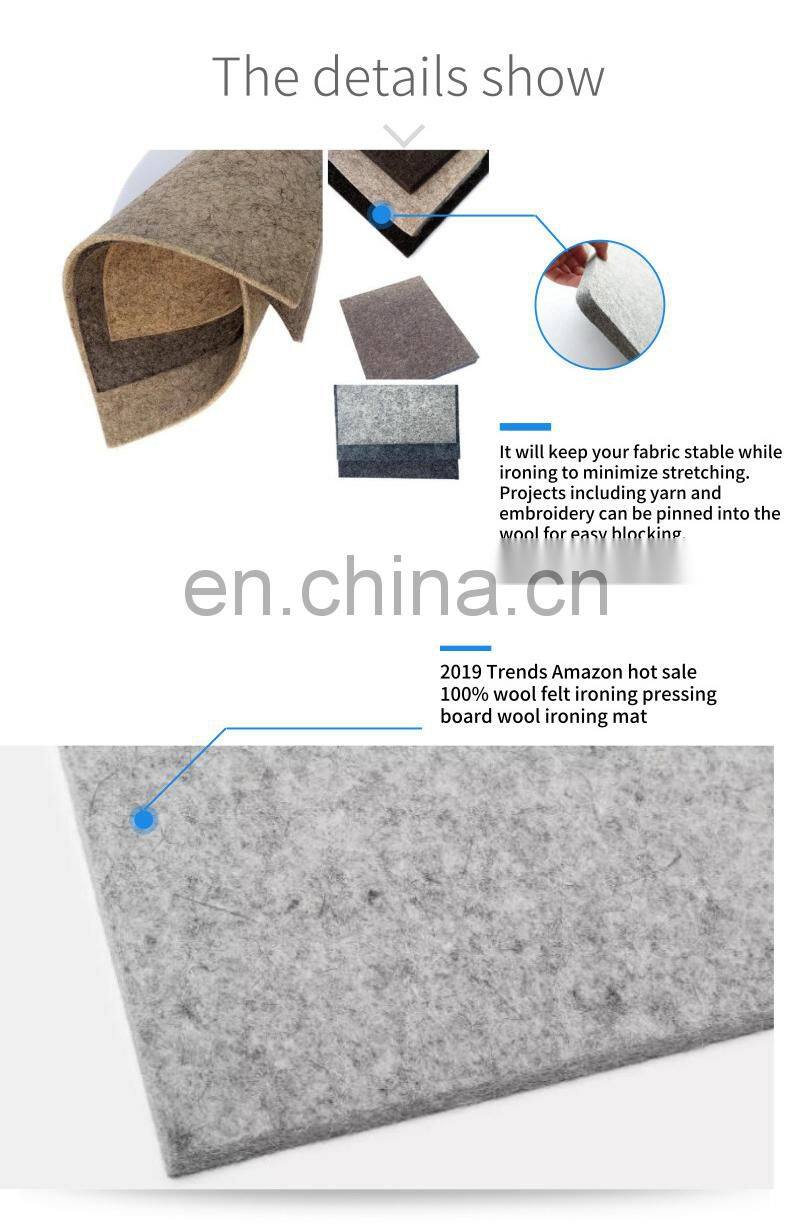 1/2 inch thick eco wool pressing felt sheet ironing mat pad for pieced blocks