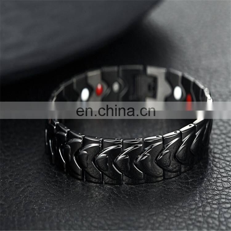 Heart shaped twisted healing 4 IN 1 Elements energy health bracelet magnetic