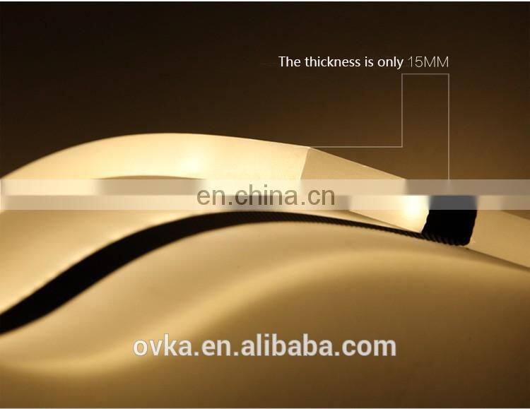 simple bedroom restaurant Acrylic stainless steel modern wave pendant light