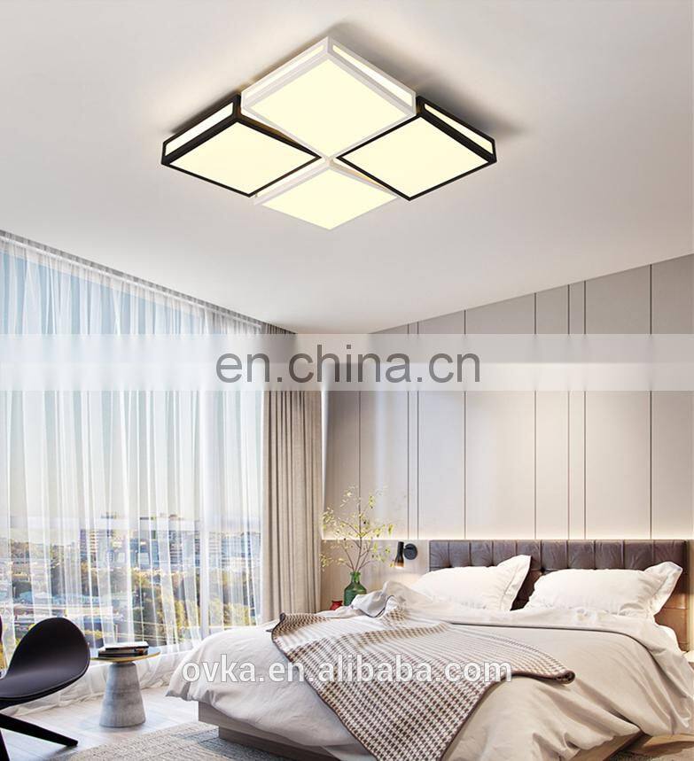 Creative LED ceiling lamp simple square living room lamp