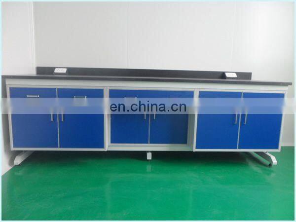 Electristic Lab wall bench Steel and Wood Laboratory Chemical Wall Bench C Frame
