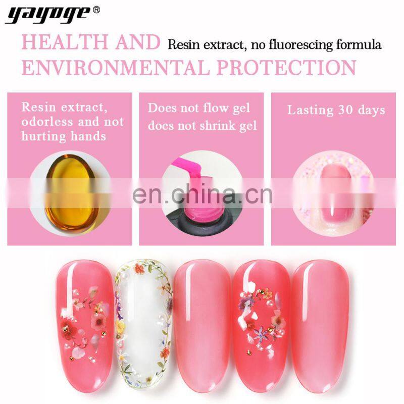 Gel colors factory 6 colors color uv gel nail polish nude series jelly gel polish 10ml private label