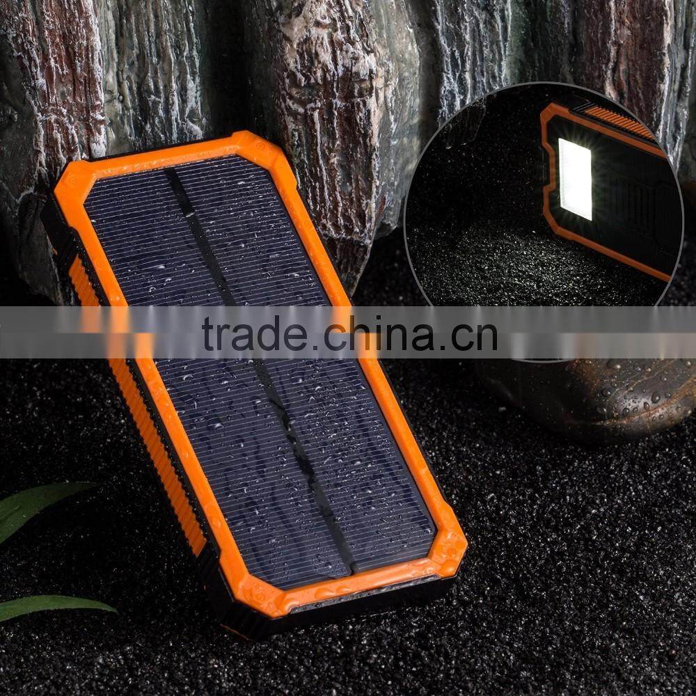 Hot sale Solar power bank 30000mah portable LED Camp Light solar battery for all digital products charging outdoor lighting