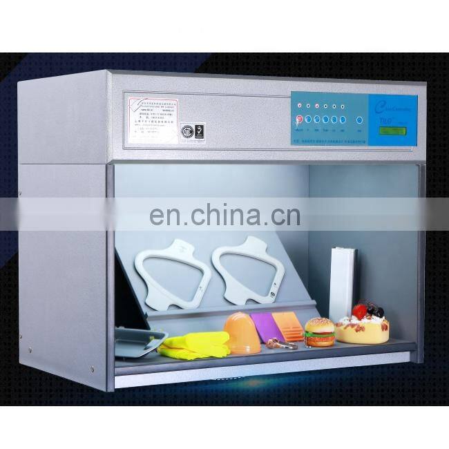 4 light sources D65, TL84, UV, F/A D65 light booth color assessment cabinet