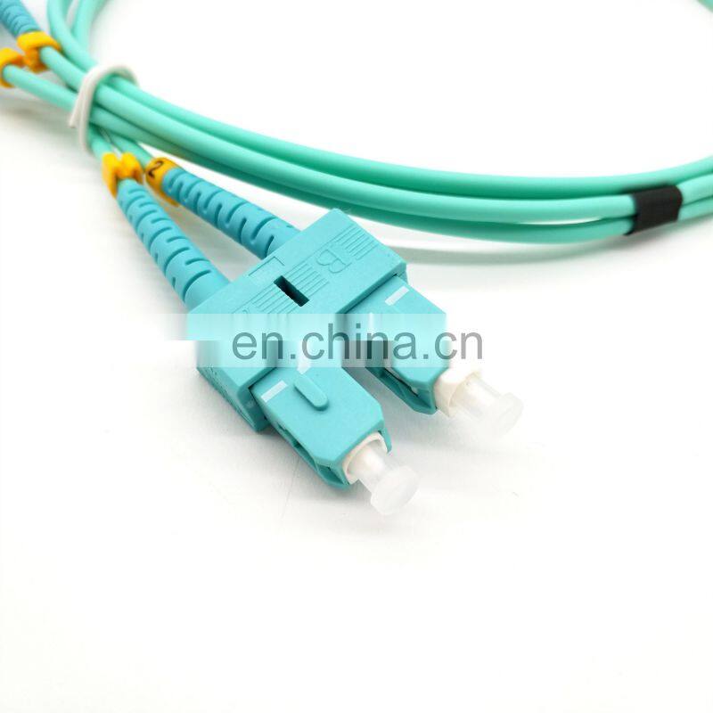 Multimode MM OM3 50/125um  LSZH Jacket  Cable 3.0mm Duplex 3M FC/UPC-SC/UPC  Fiber Optic Patchcord