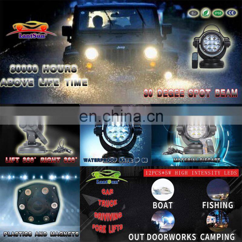 search light marine 12v car led light remote control magnetic base LED530