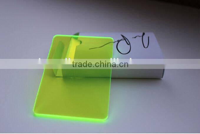 Extruded acrylic board fluorescent
