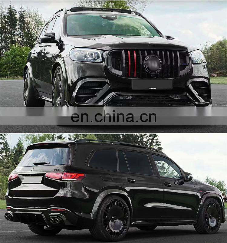 Runde BRA-BUS 800 Style Carbon Fiber For Mercedes-Benz GLS 63 W167 Body Kit Front Lip Rear Lip Wheel Eyebrow Exhaust Wind Knife