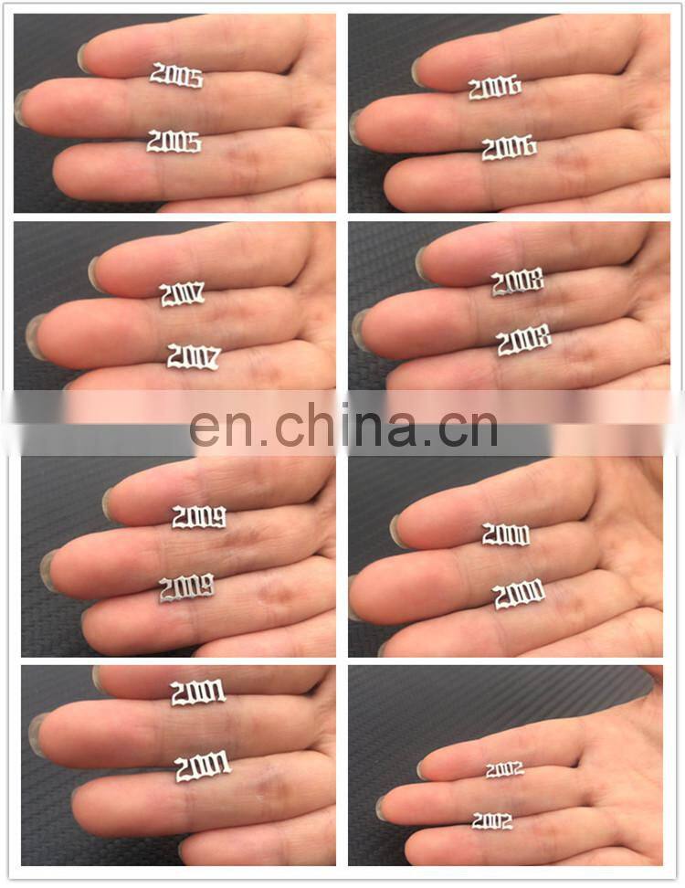 Stainless Steel Earrings For Women Gold Silver Color Birth Year Stud Earring 1996 1997 1998 1999 Earring Jewelry