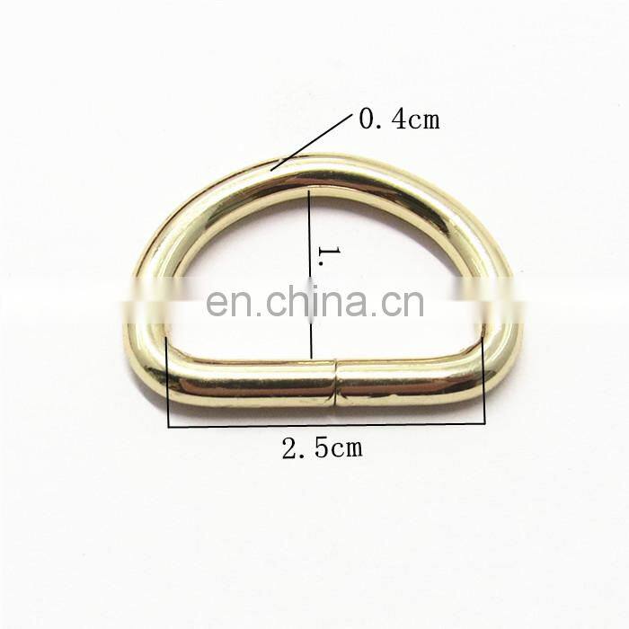 Metal Bag Hardware Colored Metal D Ring For Handbags