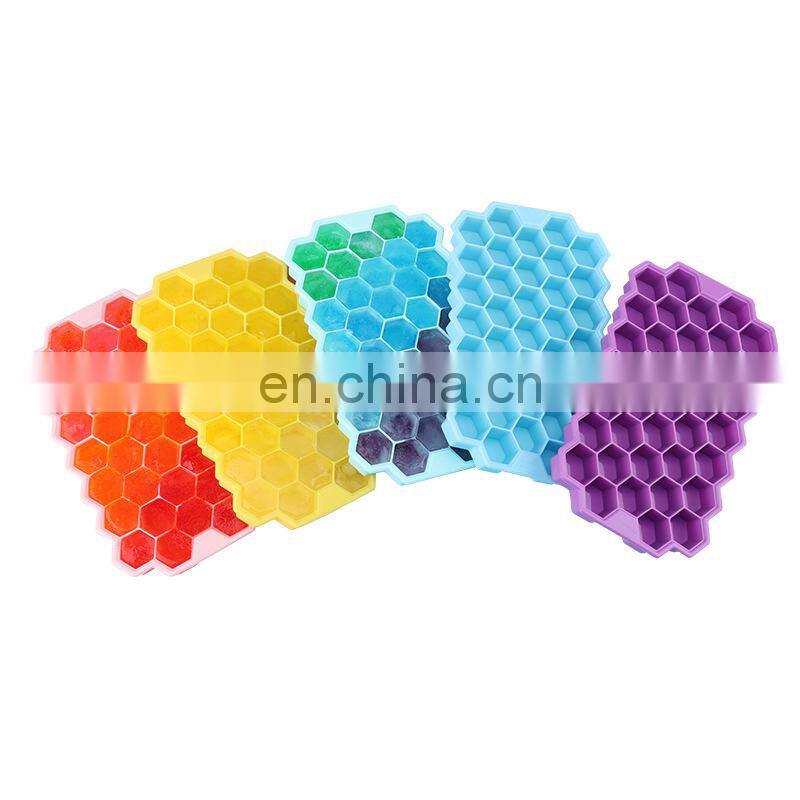 Honeycomb Ice Cube Trays with Removable Lids Silicone Ice Cube Mold